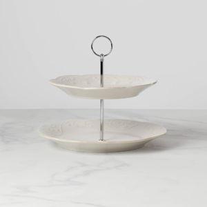 Lenox French Perle 2-Tier Server