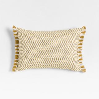 Gracinha Zigzag Fringe Organic Cotton Throw Pillow Cover