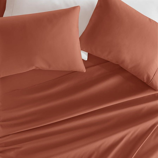 Linen Market Bed Sheets for Queen Size Bed (Clay) - Sleep Better Than Ever with These Soft and Cooling Queen Sheets - Deep Pocket Fits 16" Thick Beds - 4 Piece Queen Sheet Set