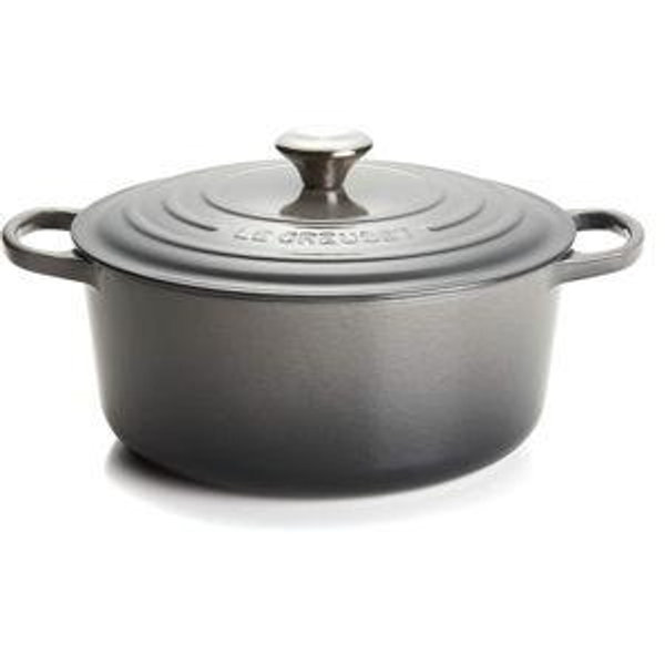 Le Creuset Signature 7.25-Qt. Oyster Enameled Cast Iron Round Dutch Oven + Reviews | Crate & Barrel