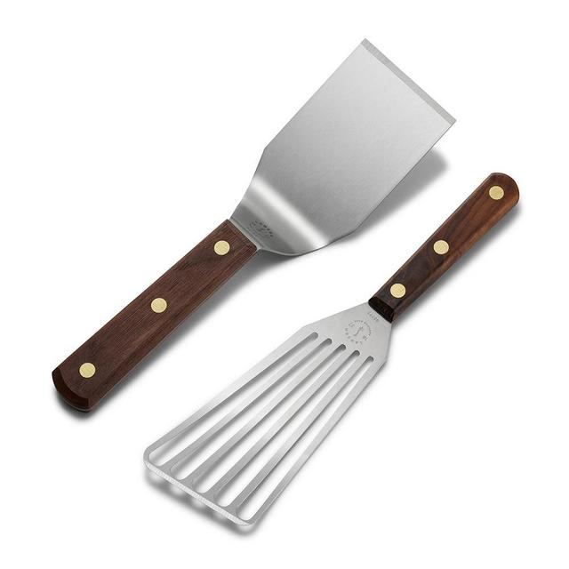 2-Piece Walnut Turner Set - Slotted Turner & Stiff Turner