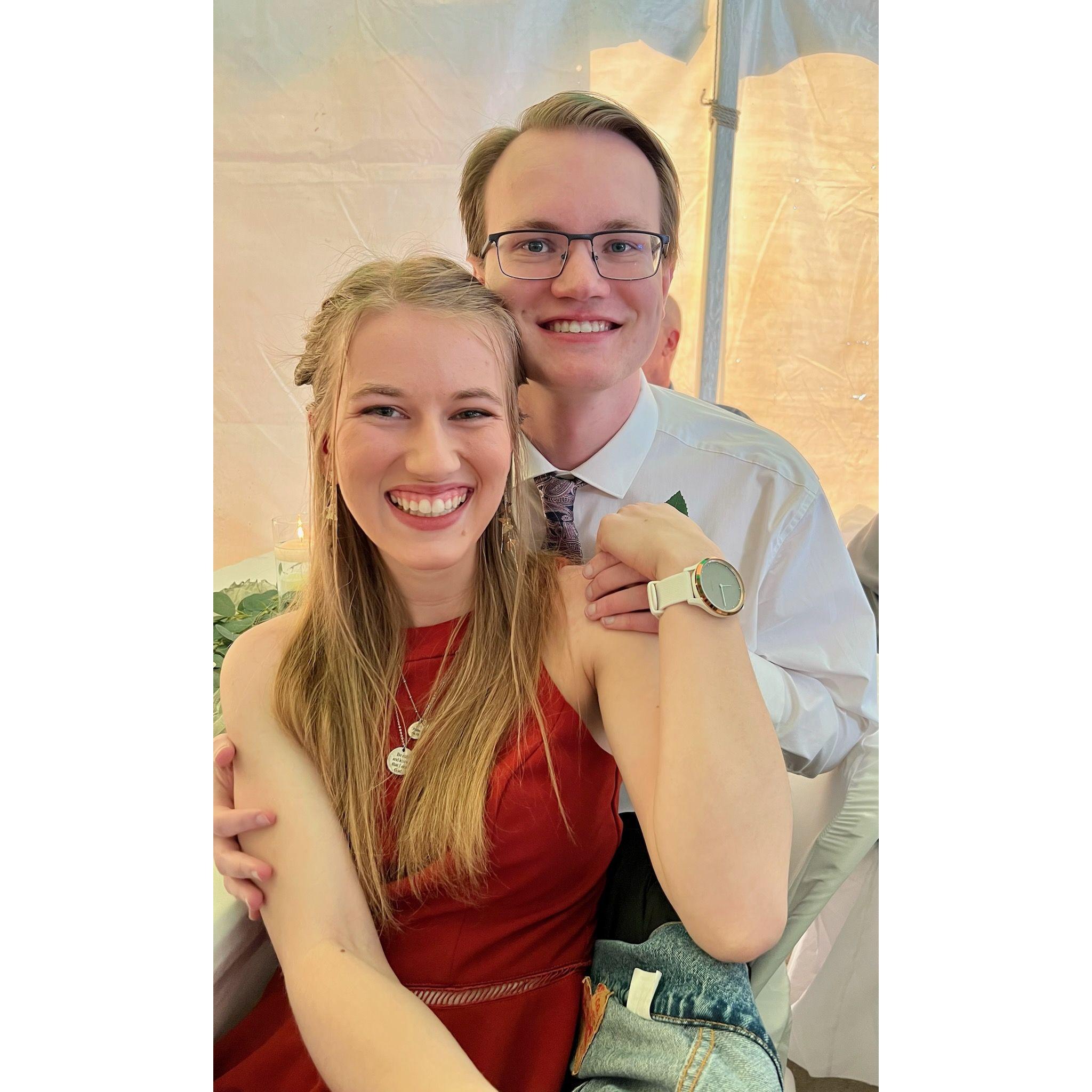 James and I celebrated a family wedding. He got to officiate it!