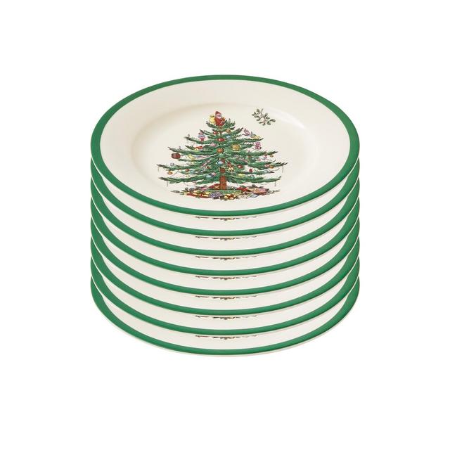 Spode Christmas Tree Salad Plate Set of 8