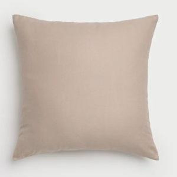 Linen Throw Pillow - 24"x24" in Birch