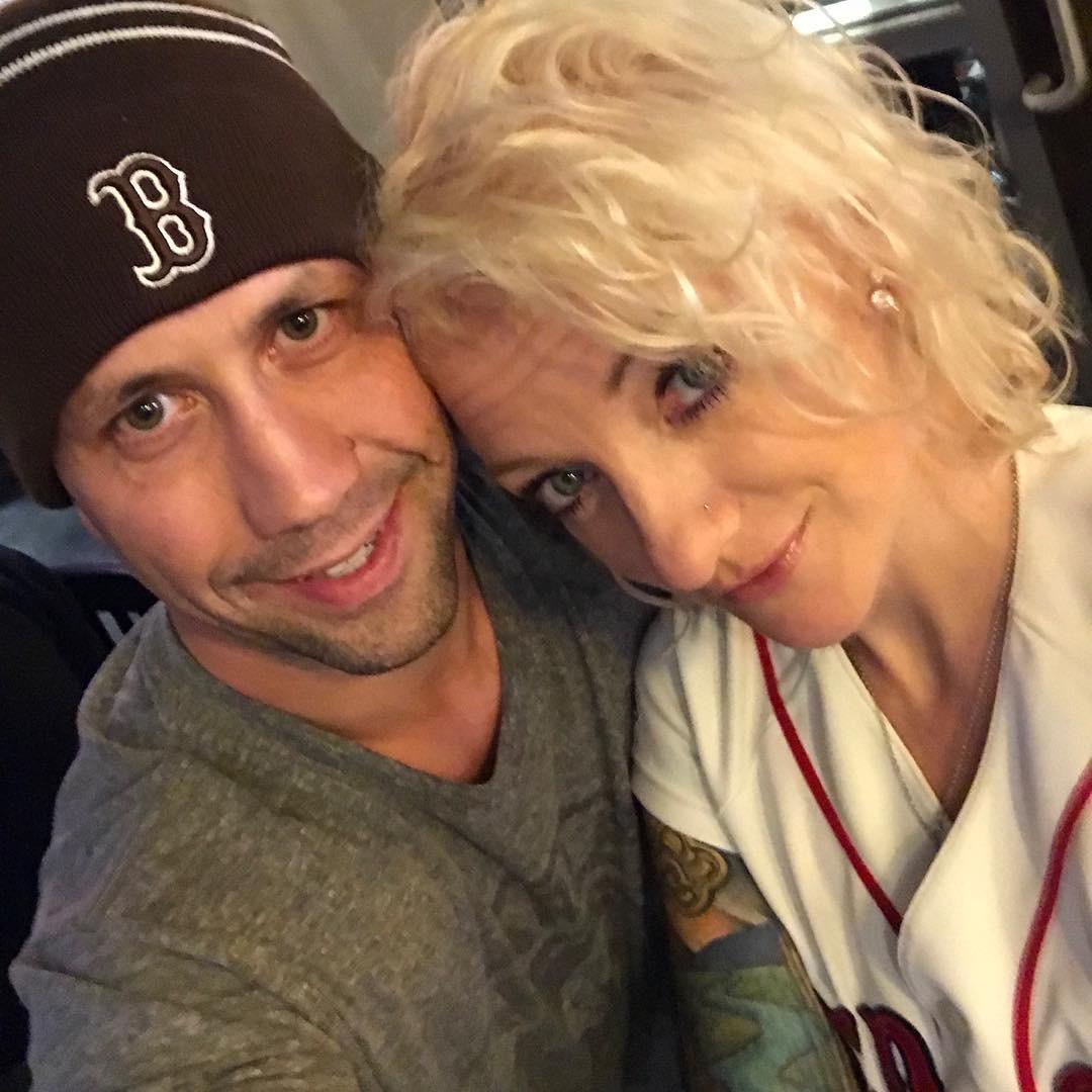 We love watching the Red Sox games together. Didn't take long to make a Red Sox fan out of Chris :)