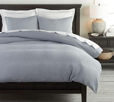 Soft Cotton Duvet Cover & Shams - Gray