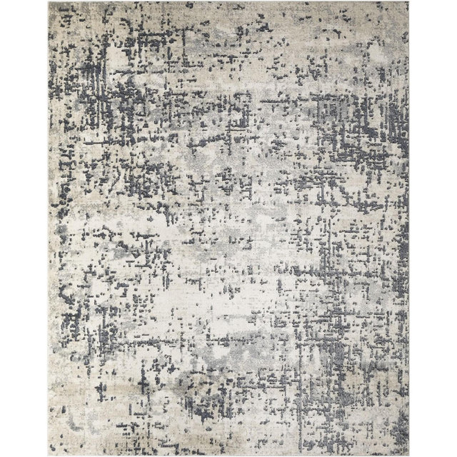 Nourison Concerto 7'10" x 9'10" Ivory Grey Modern Indoor Rug