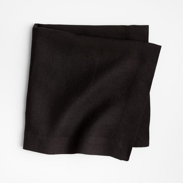 Marin Ink Black European Flax ®-Certified Linen Napkin