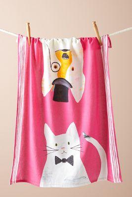 Fancy Friends Tea Towel