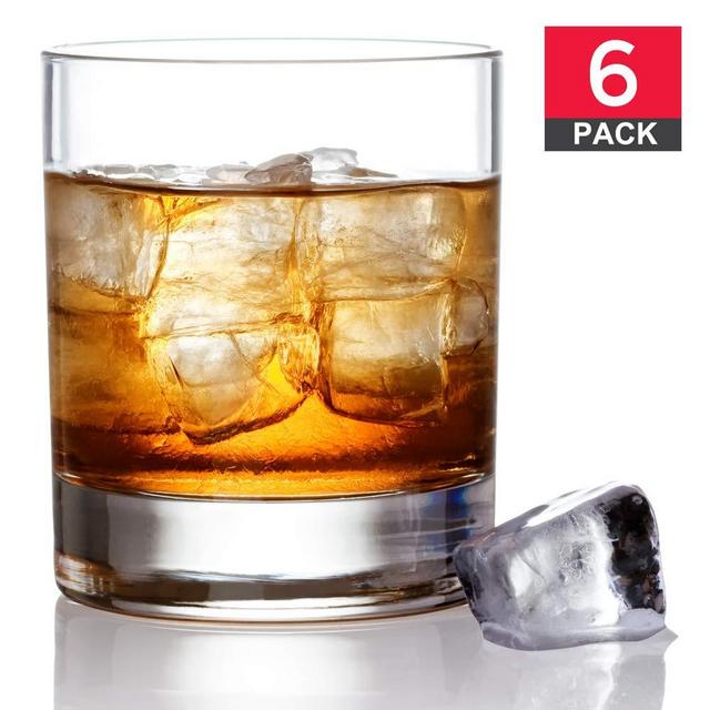 Old Fashioned Whiskey Glass Set, Premium Rocks Glasses for Cocktails and Bourbon, 11 OZ / Set of 6, Lead-Free Crystal, Bar Drinking Glass Tumbler for Scotch, Cognac, Irish Whisky, Perfect Gift