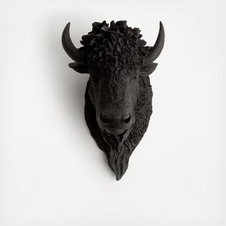 Resin Faux Taxidermy Bison Head