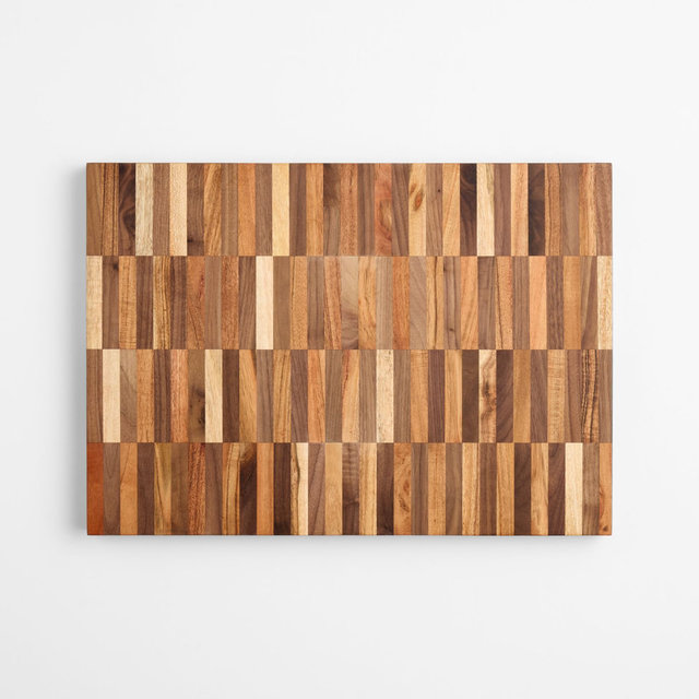 Personalized Acacia & Walnut Dash Edge-Grain Cutting Board