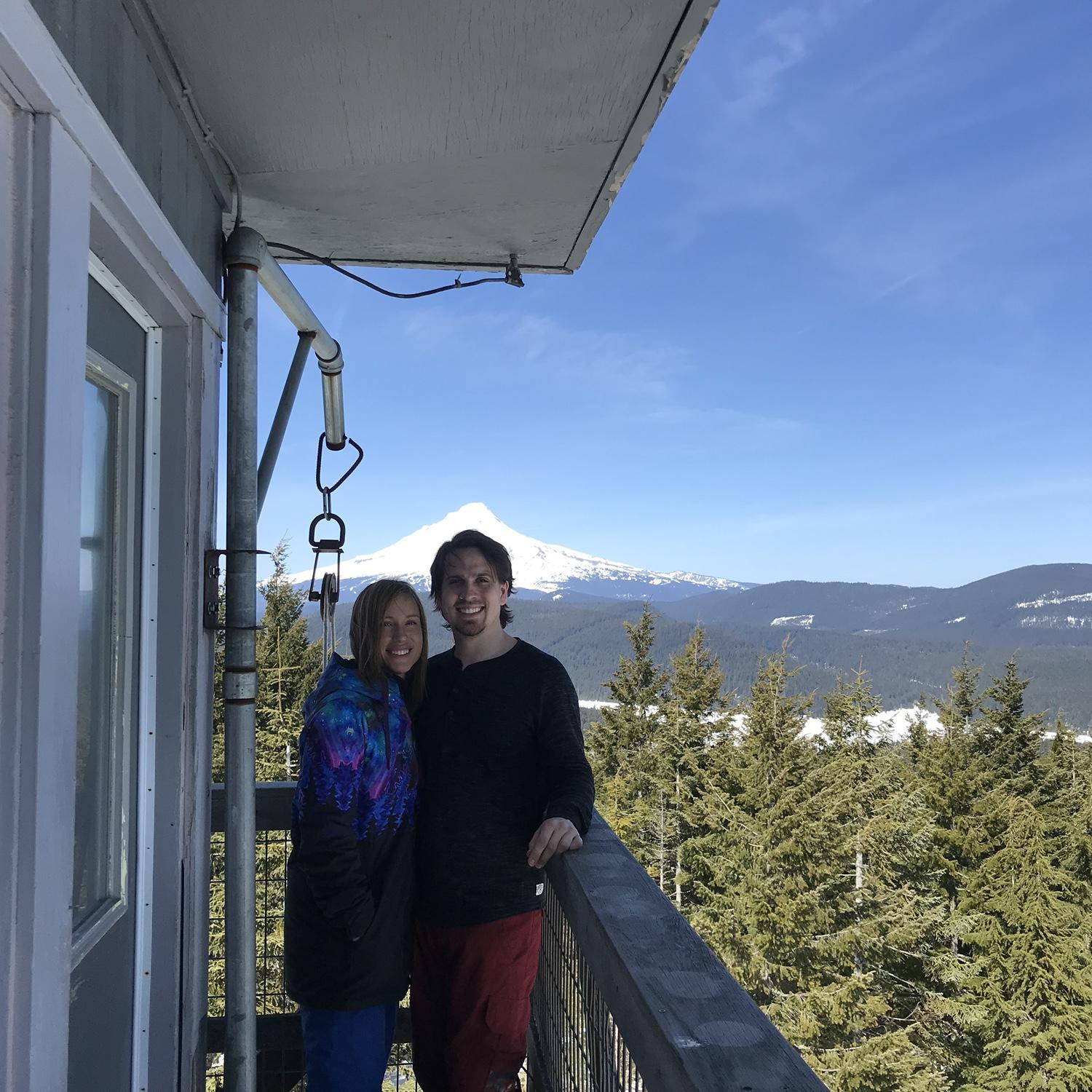 Mount Jefferson behind us in a fire watch tower.
Oregon
2020