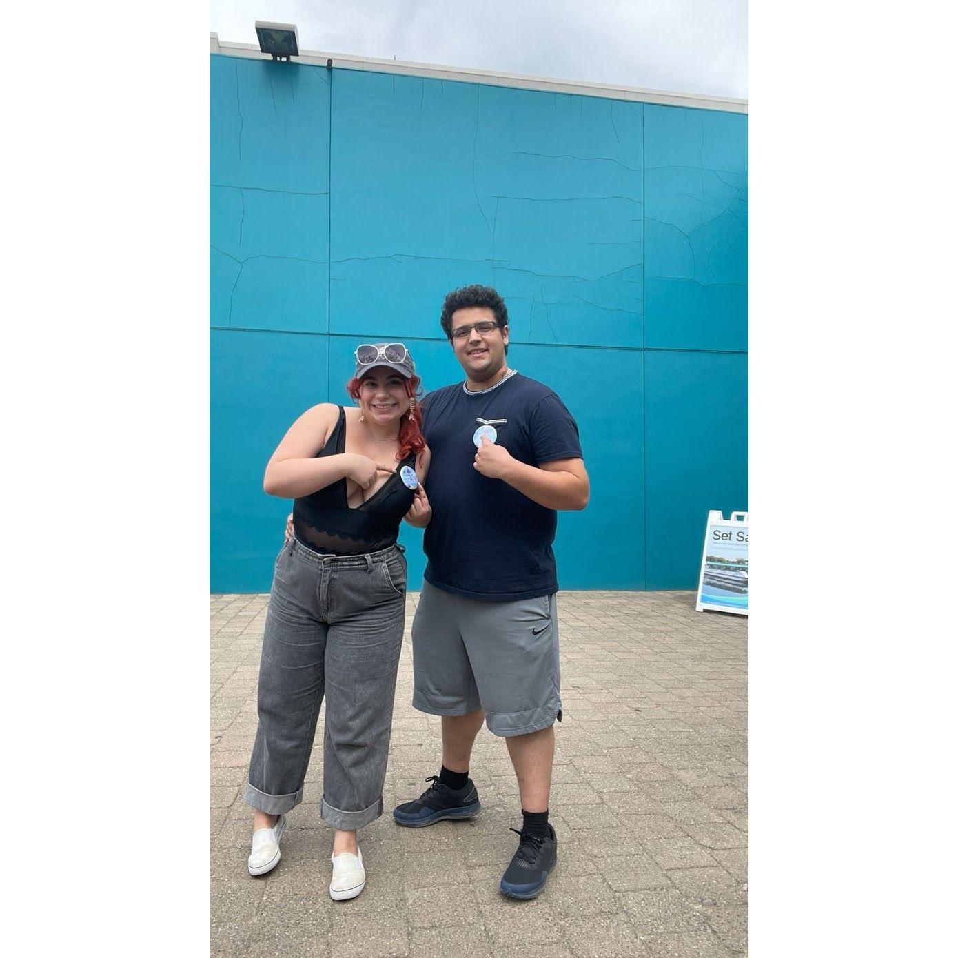 August 14th, 2022 - Our annual aquarium trip! Fun fact: admission to the aquarium is free during the week of your birthday. Since our birthdays are 2 weeks apart, we get in for free every August 14th!