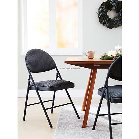 Cosco Oversized Comfort Folding Chair in Black