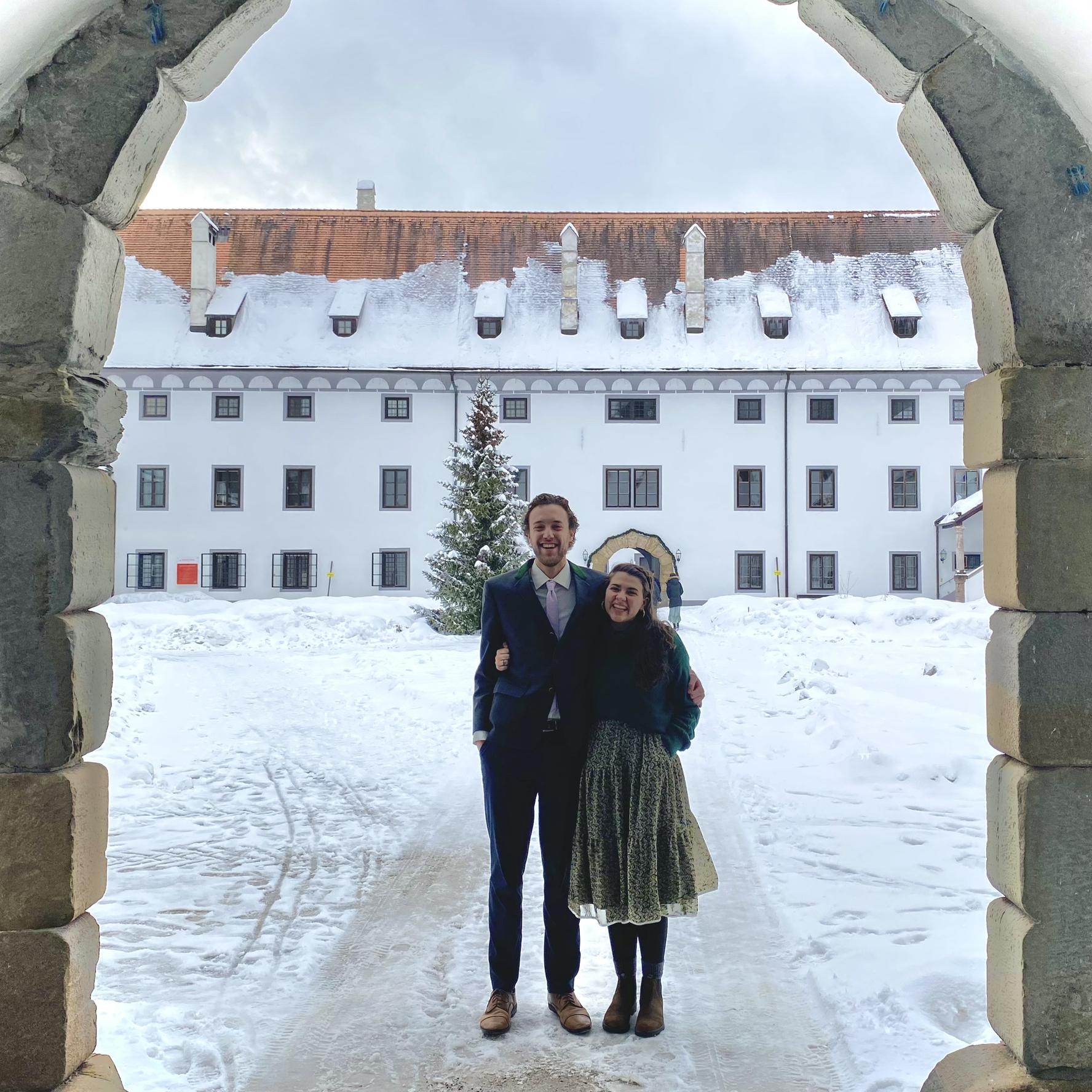 enjoying the snow in Austria during our semester abroad!