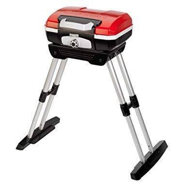 Cuisinart CGG-180 Petit Gourmet Portable Gas Grill with VersaStand, Red