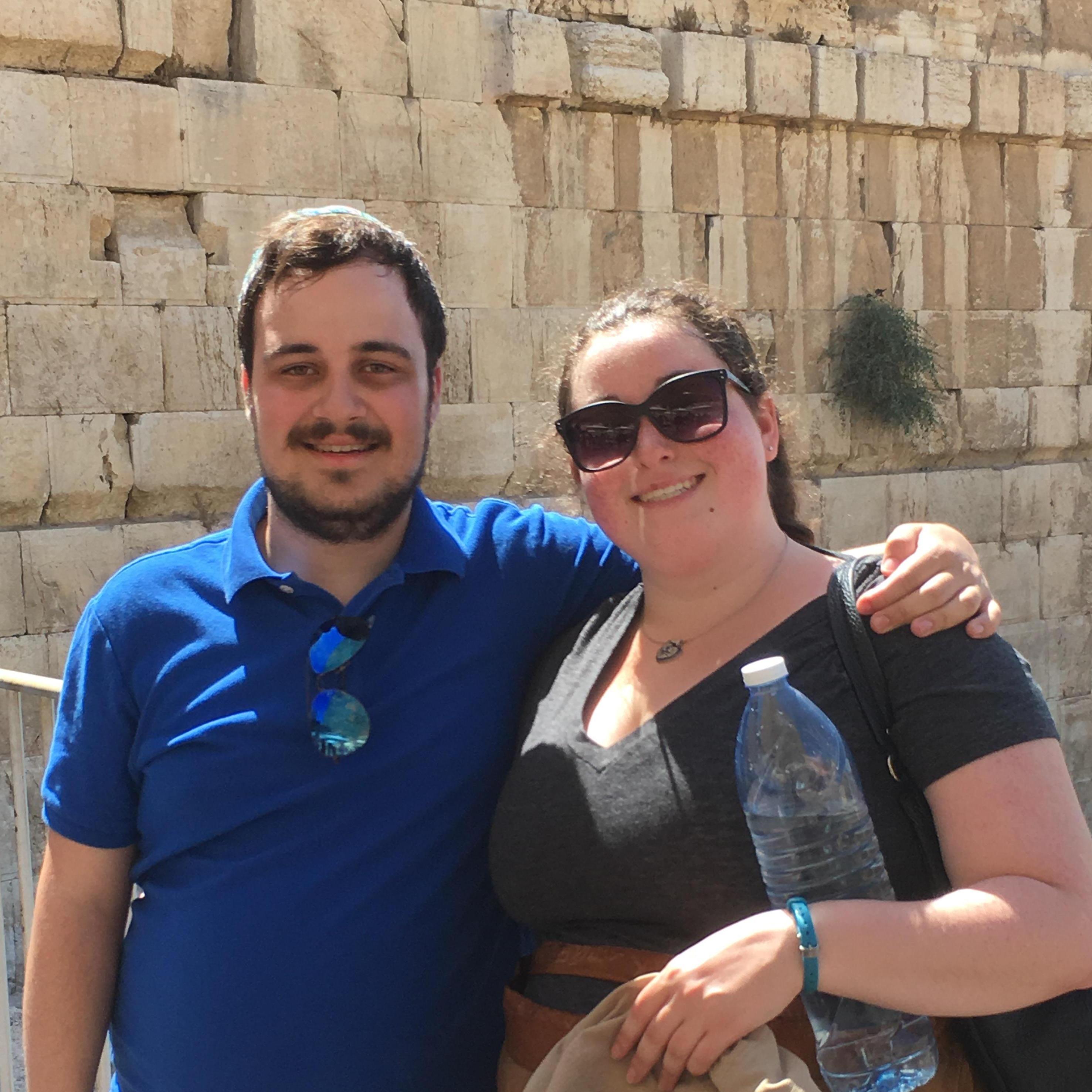 Us in front of the Western Wall in Jerusalem. Summer 2016