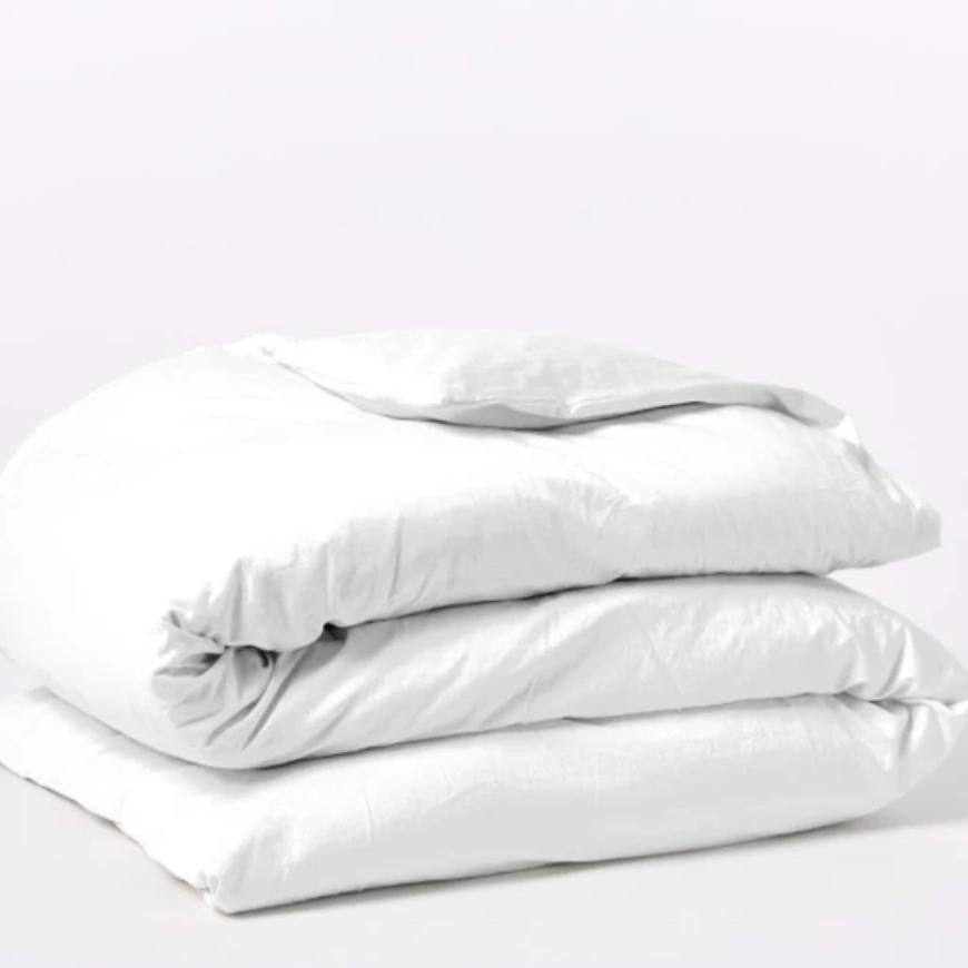 Coyuchi Sateen King Duvet Cover | Alpine White