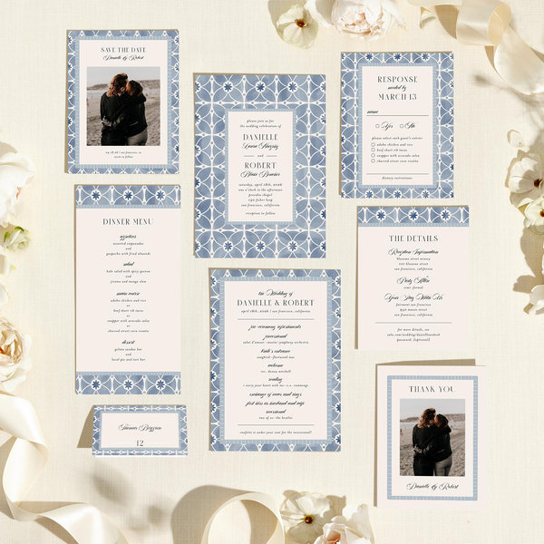 Zola Wedding Menus - Anafi