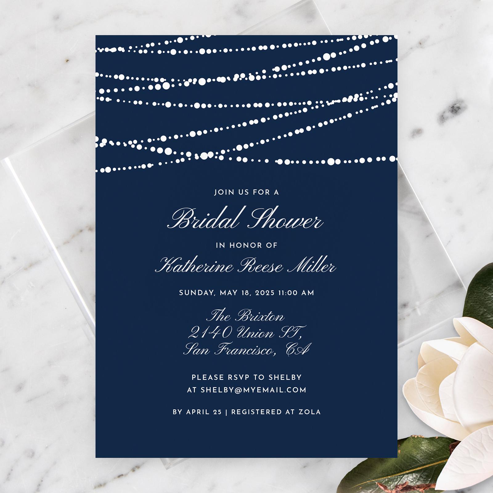 Zola Wedding & Bridal Shower Invitations Moonlight Portrait