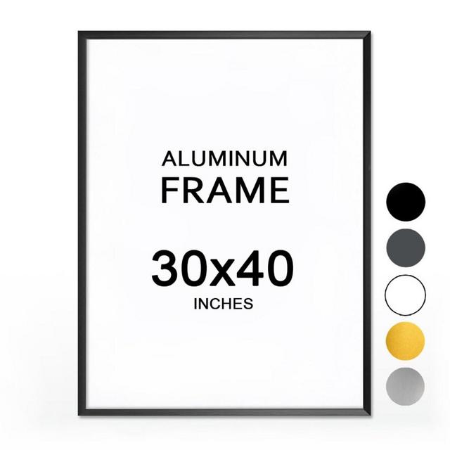 30x40 Frame Aluminum / Inches / Colors: Black, White, Graphite, Silver, Gold Antireflective Nonreflective Size 40x30 30 x 40 inch