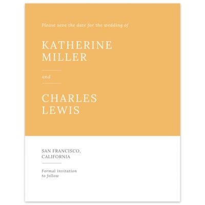 Mustard, Yellow Wedding Digital Save the Date - Stevens Border