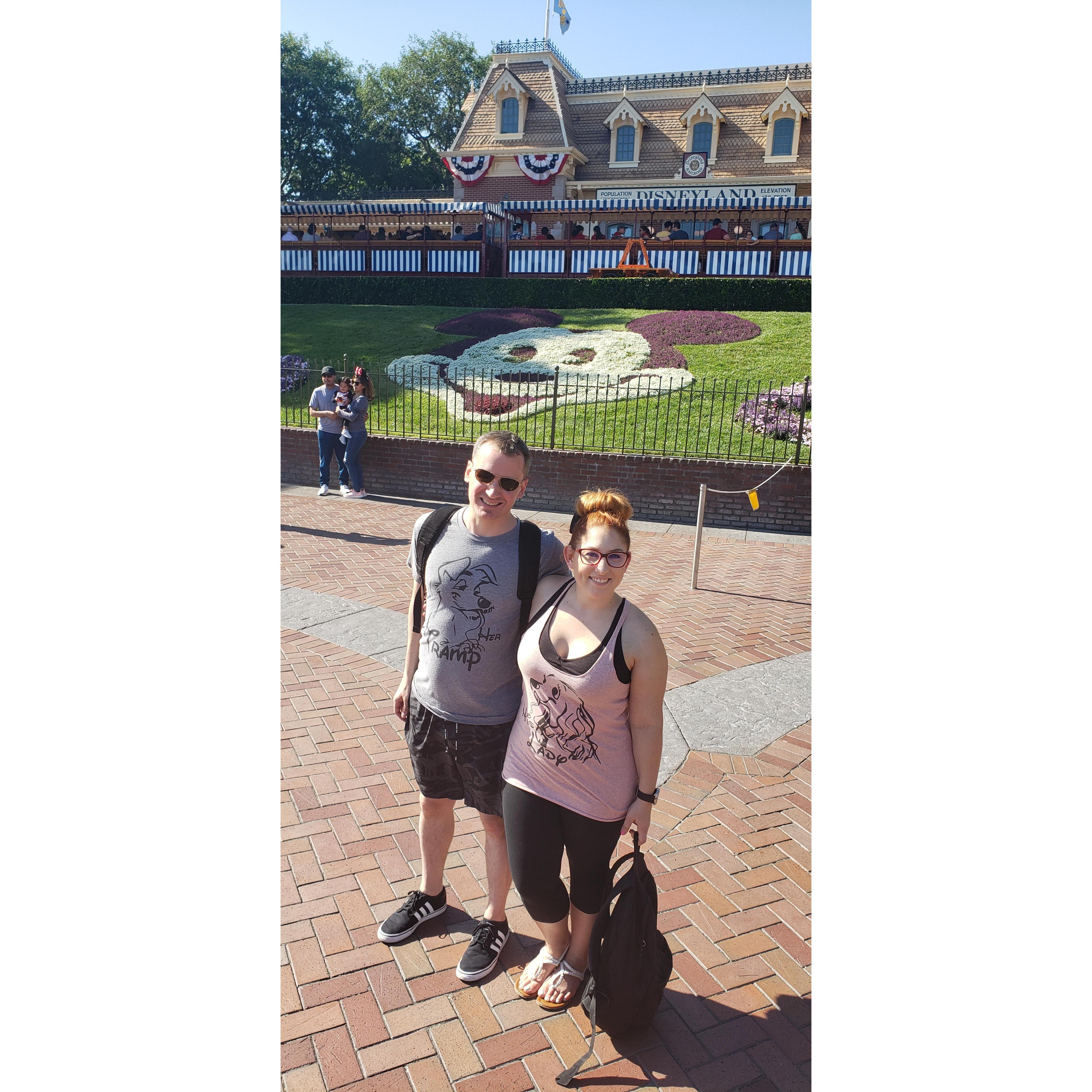 Enjoying Disneyland, first time as a couple! We both love Lady and the Tramp!