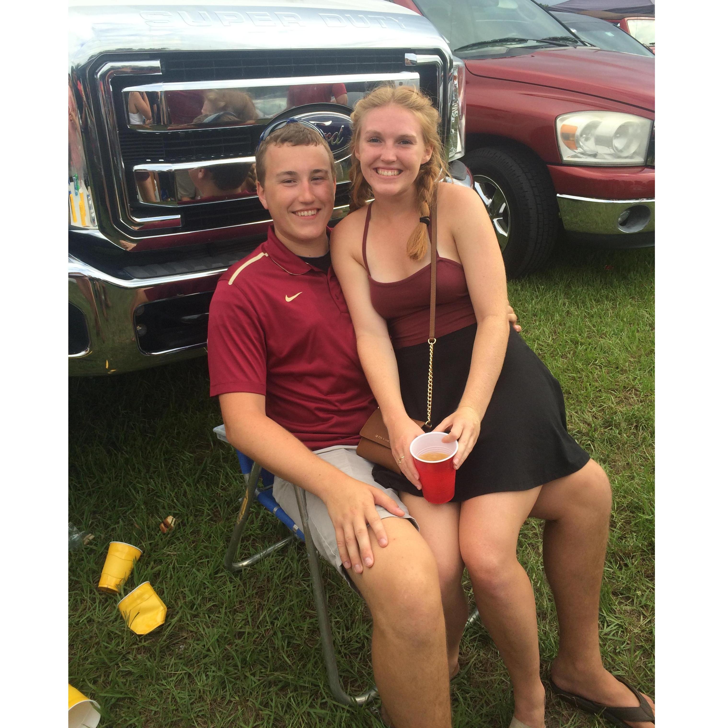 We drove all the way to Orlando to tailgate with friends since we couldn't find affordable tickets to actually get in the stadium!