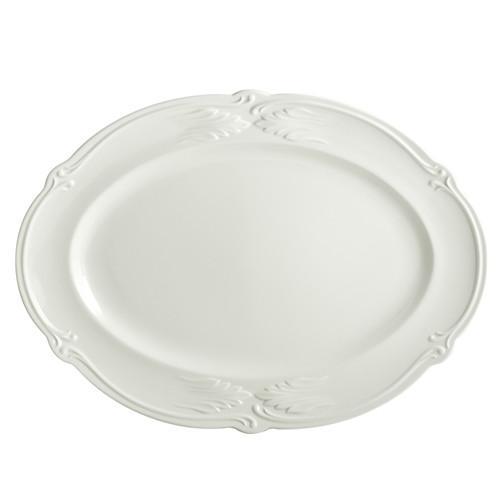 Gien Rocaille Blanc Oval Platter