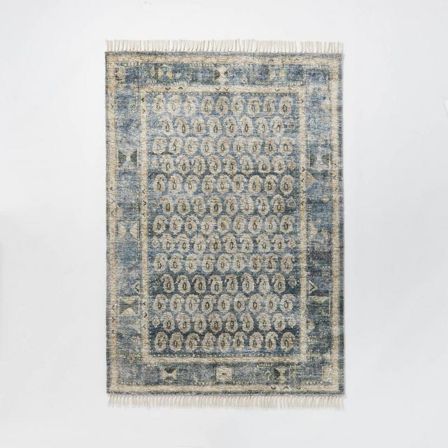 7'x10' Lost Creek Printed Paisley Rug Blue - Threshold™ designed with Studio McGee