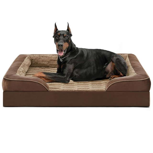 FURTIME Orthopedic Dog Bed for Extra Large Dogs - XL Waterproof Dog Sofa Bed, Ultra Comfy Supportive Foam Pet Bed with Removable Washable Cover, Jumbo Dog Bed with Nonskid Bottom
