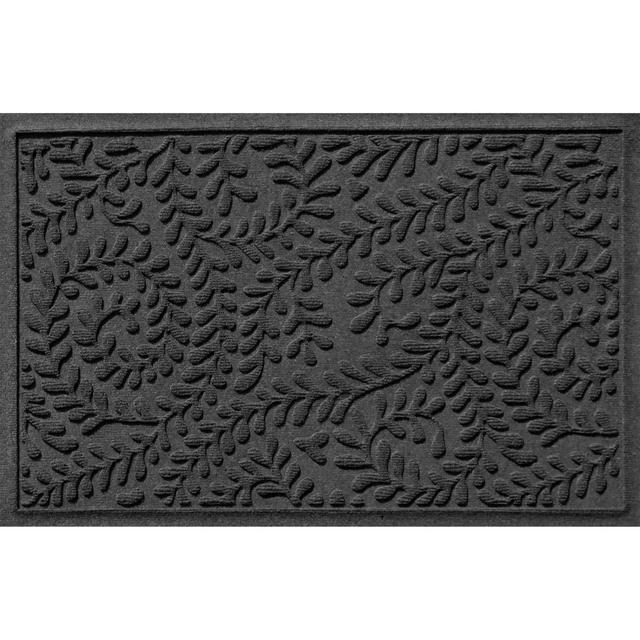 2'x3' Aqua Shield Boxwood Indoor/Outdoor Doormat Charcoal Gray - Bungalow Flooring