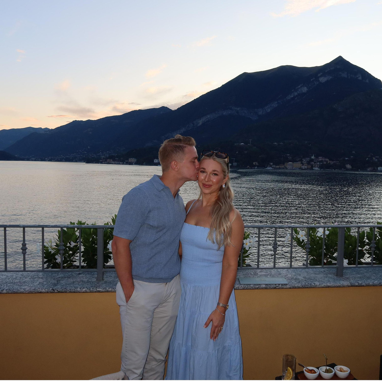 Rooftop aperitivos in Lake Como