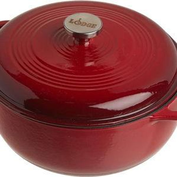 7.5 Quart Red Essential Enamel Cast Iron Dutch Oven