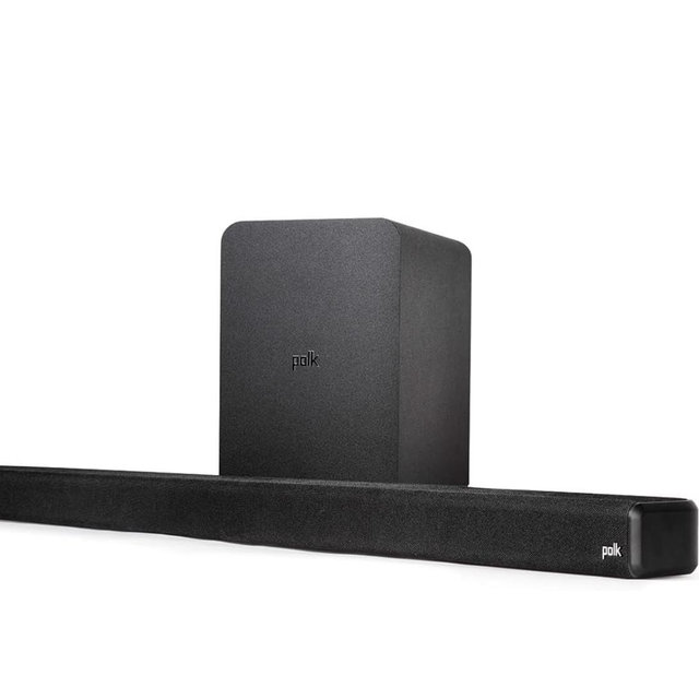 Polk Audio Signa S4 Sound Bar with Wireless Subwoofer - Dolby Atmos 3D Audio, Exclusive VoiceAdjust & BassAdjust Technology, HDMI eARC, Works with 8K, 4K & HD TVs, Bluetooth, Wireless Streaming