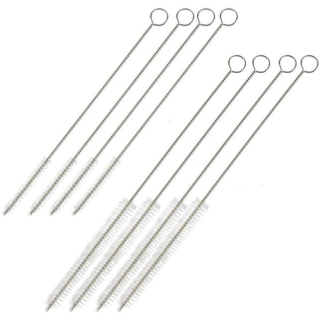 Juvale 8 Pack Stainless Steel Straw Cleaners Brush with Long Design for Tumbler, Boba Straws, 2 Sizes