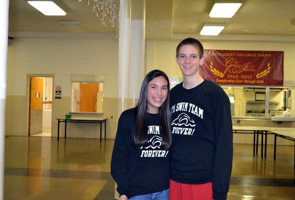 Circa 2011 St. Albert's Swim Banquet - Thank goodness for puberty.