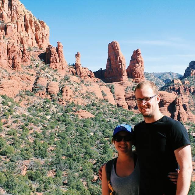 Our first photo together. Sedona, Arizona