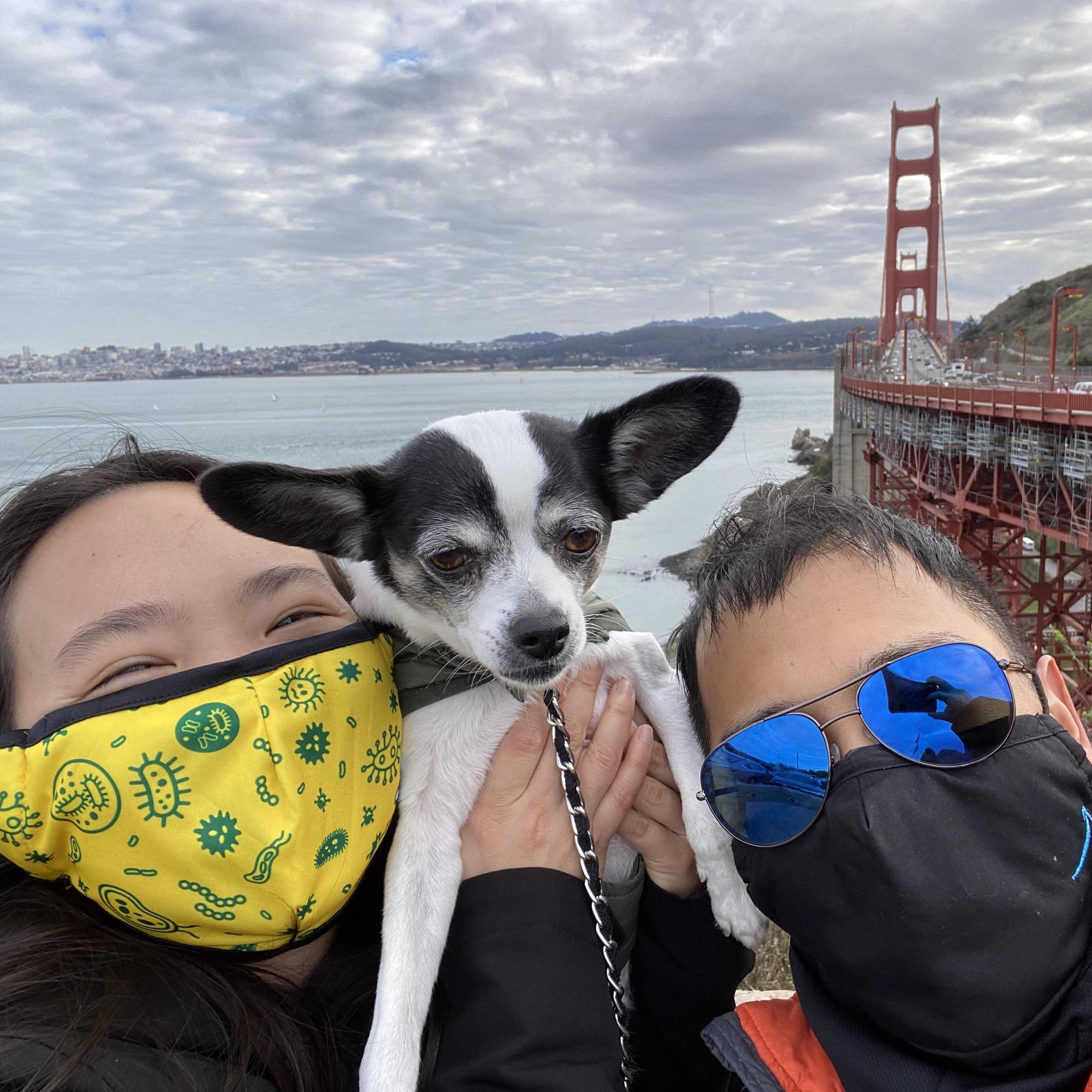 We hope our marriage will be more splendid (see: Rosy's face) than this walk across the Golden Gate Bridge!