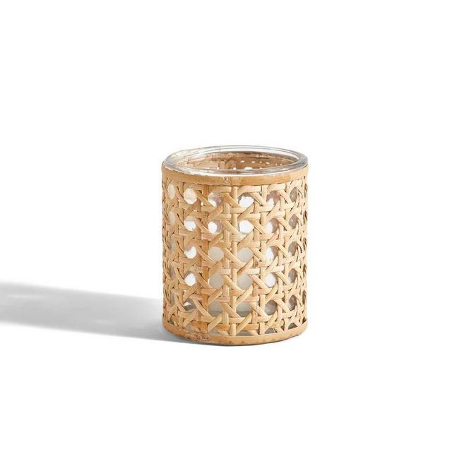 Two's Company Lumingnon Cane Webbing Candleholder/Vase