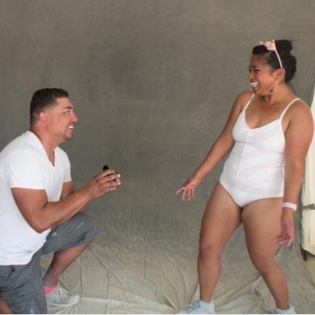 After he said turnaround I found him on one knee with a ring box..
