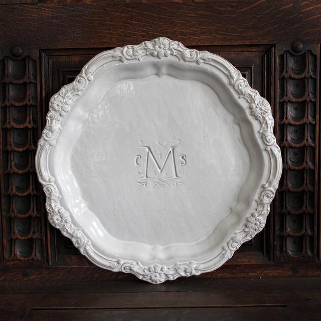 15" Baroque Floral Platter