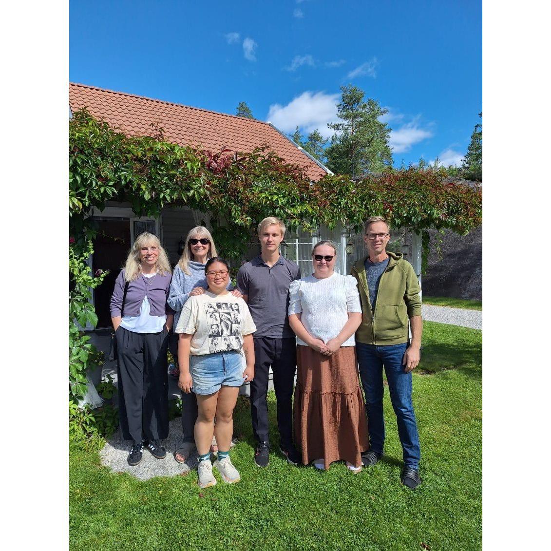 Hanna and Marius' family at Marius' childhood home where our families were able to meet for the first time. August 2024