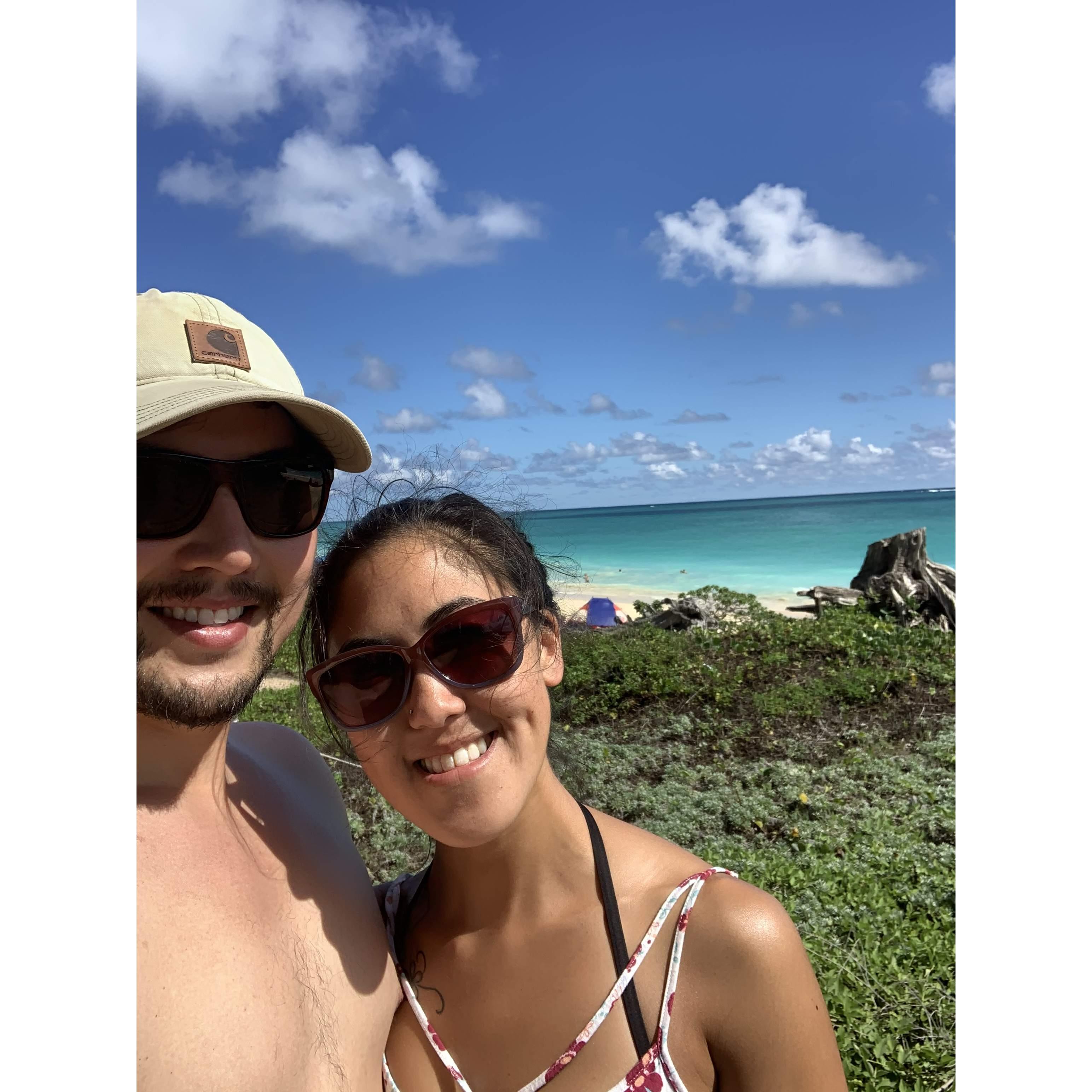 beach day on Oahu with Ashley and Colin