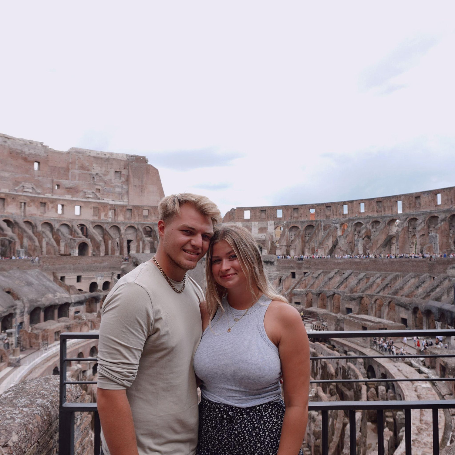 Our THIRD world wonder together, the Colosseum! This was our last stop together before heading home and we learned so much here. Soaked it all in.