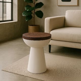 Wooden Side Table with Base