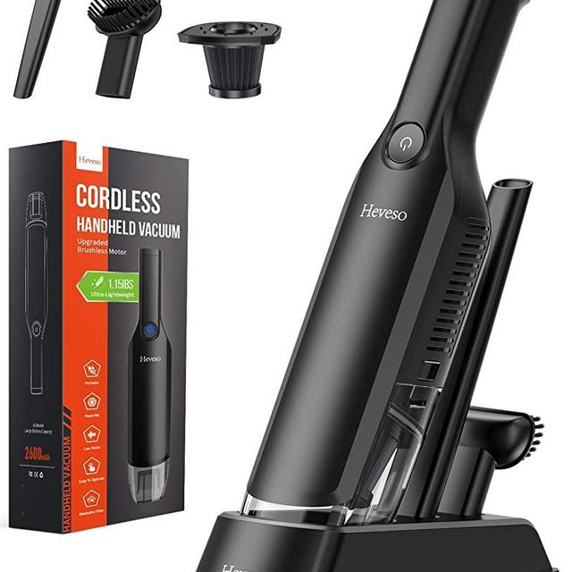Cordless Vacuum Cleaner 12000Pa High Power Car Vacuum Portable 1.15Ibs Handheld Vacuum with Advanced Brushless Motor,3 Nozzles & Storage Best Rechargeable Hand Vacuum for Quick Clean Car Home Office