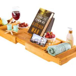 Luxury Bamboo Bathtub Tray Caddy