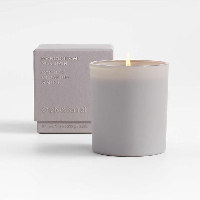 Monochrome No. 5 Grey Rain 1-Wick Scented Candle - Cypress, Geranium and Musk
